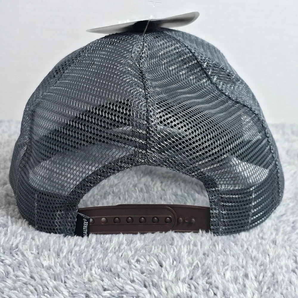 Realtree Antler Logo‎ Camo Patch Mesh Trucker Snapback Hat Cap Brown Hunting NWT